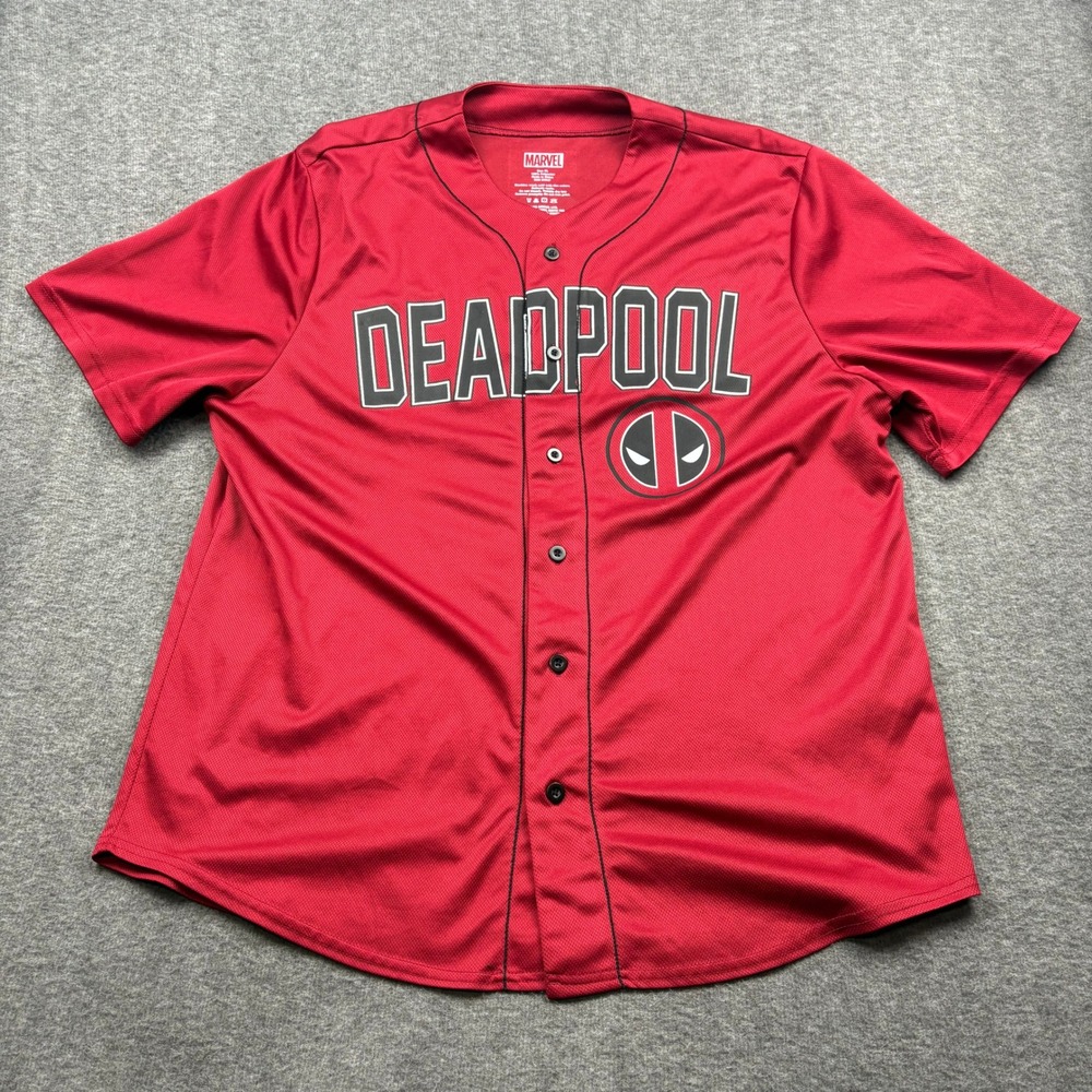 Marvel Deadpool Tacos 90 Baseball Jersey Shirt Redโ XL Comiccore Pop Culture
